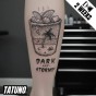 Tatuaż jagua półtrwały drink palma