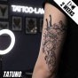 Tatuaż jagua półtrwały geometryczny lis