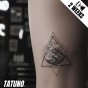 Tatuaż jagua półtrwały geometryczny fala